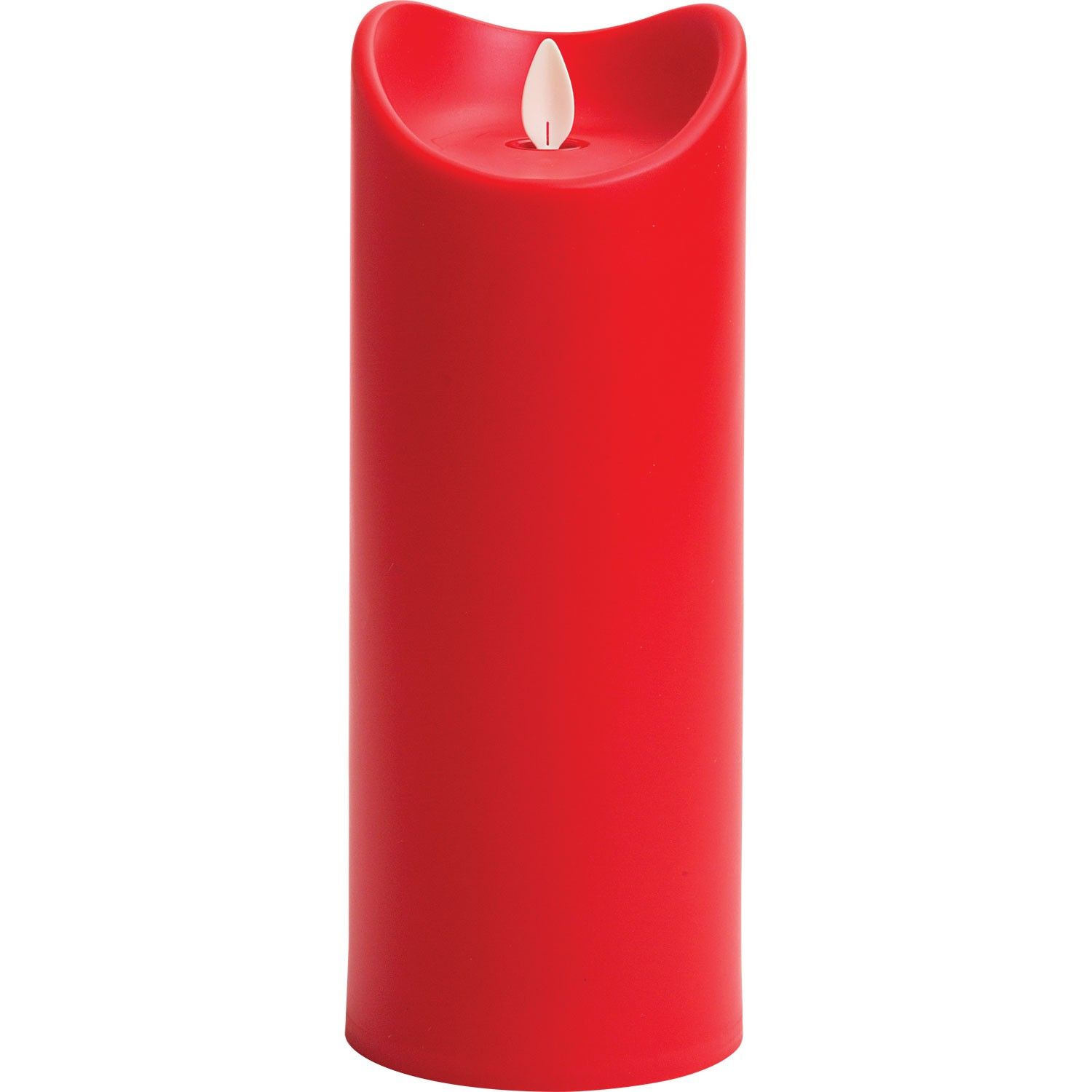 Simulated Flame Effect LED Candle � Red 23cm Extra Large