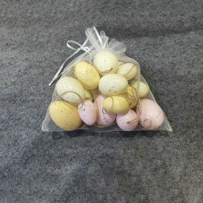 18 Asstd Pink/Yellow Eggs in Bag