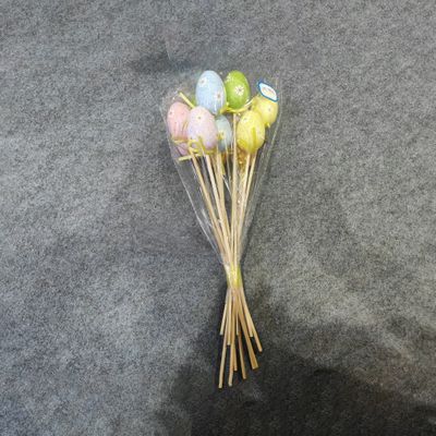 Asstd Eggs on Wooden Stick - 12 per bag