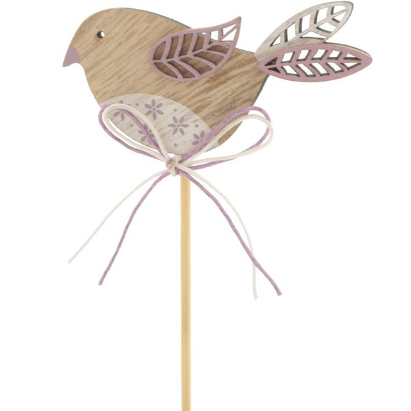 Kiki Wooden Bird Pick � Lilac