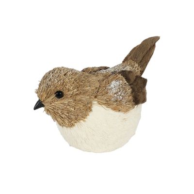 Bird - Grass Body with White Chest - H15cm