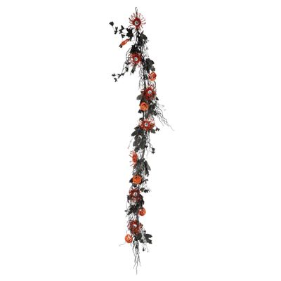 Spooky Eyeball Garland - Orange/Black - 180cm