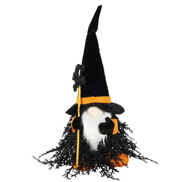 Spooky Witches Hat Decoration - Black/Purple - 38cm