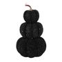 Beaded 3 Pumpkin Stack - Black - 34cm