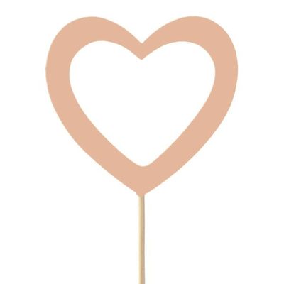 Light Pink Fool for You Heart Pick on Short Cane