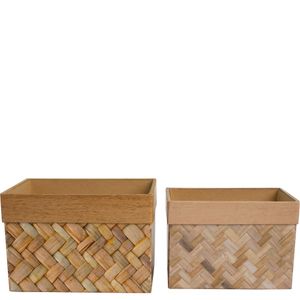 Rectangular Natural Woven Effect Boxes (Set)_1