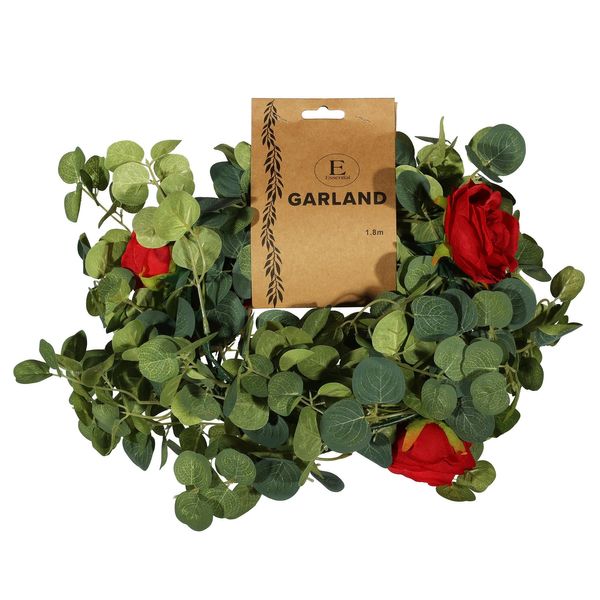 Essential Rose Mixed Garland - Red