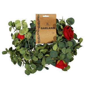 Essential Rose Mixed Garland - Red