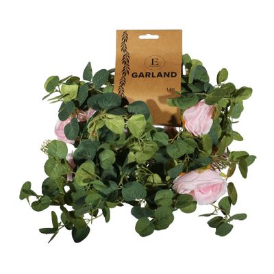 Essential Rose Mixed Garland - Pink