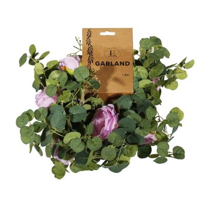 Essential Rose Mixed Garland - Light Purple