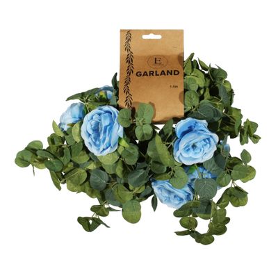 Essential Rose Mixed Garland - Blue