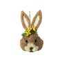 Rabbit Head  -Yellow Flowers  - Hanging Decoration - 11 x 8 x H21cm