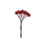 Shiny Mini Berry Bunch Pick - Red - 10cm