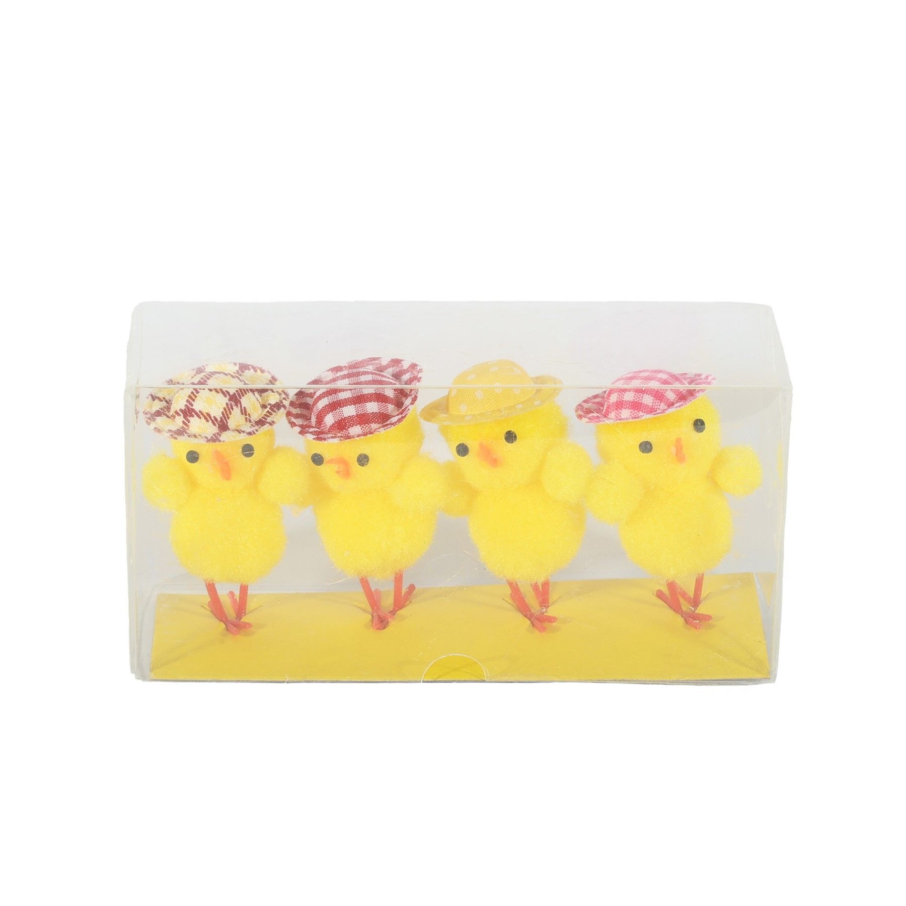 4 Chicks with Hats in PVC Box