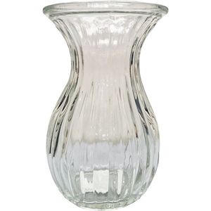 Fluted Flare Top Glass Vase (14cm)  Harper  Clear