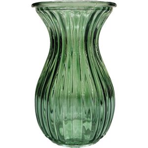 Fluted Flare Top Glass Vase (14cm)  Harper  Green