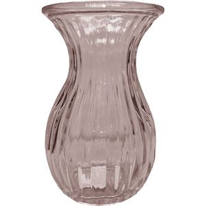 Fluted Flare Top Glass Vase (14cm)  Harper  Grey