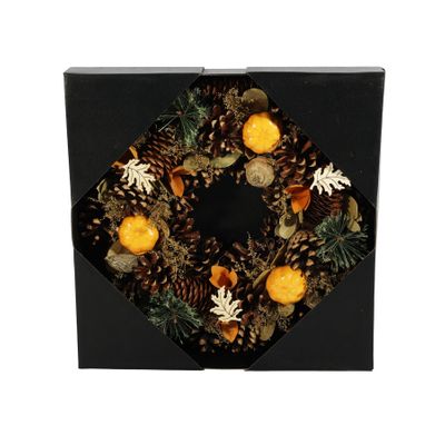 Autumn Wreath - Yellow Pumpkins - 30cm