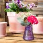 Bottle Glass Vase - Pyramid - Purple (10cm)