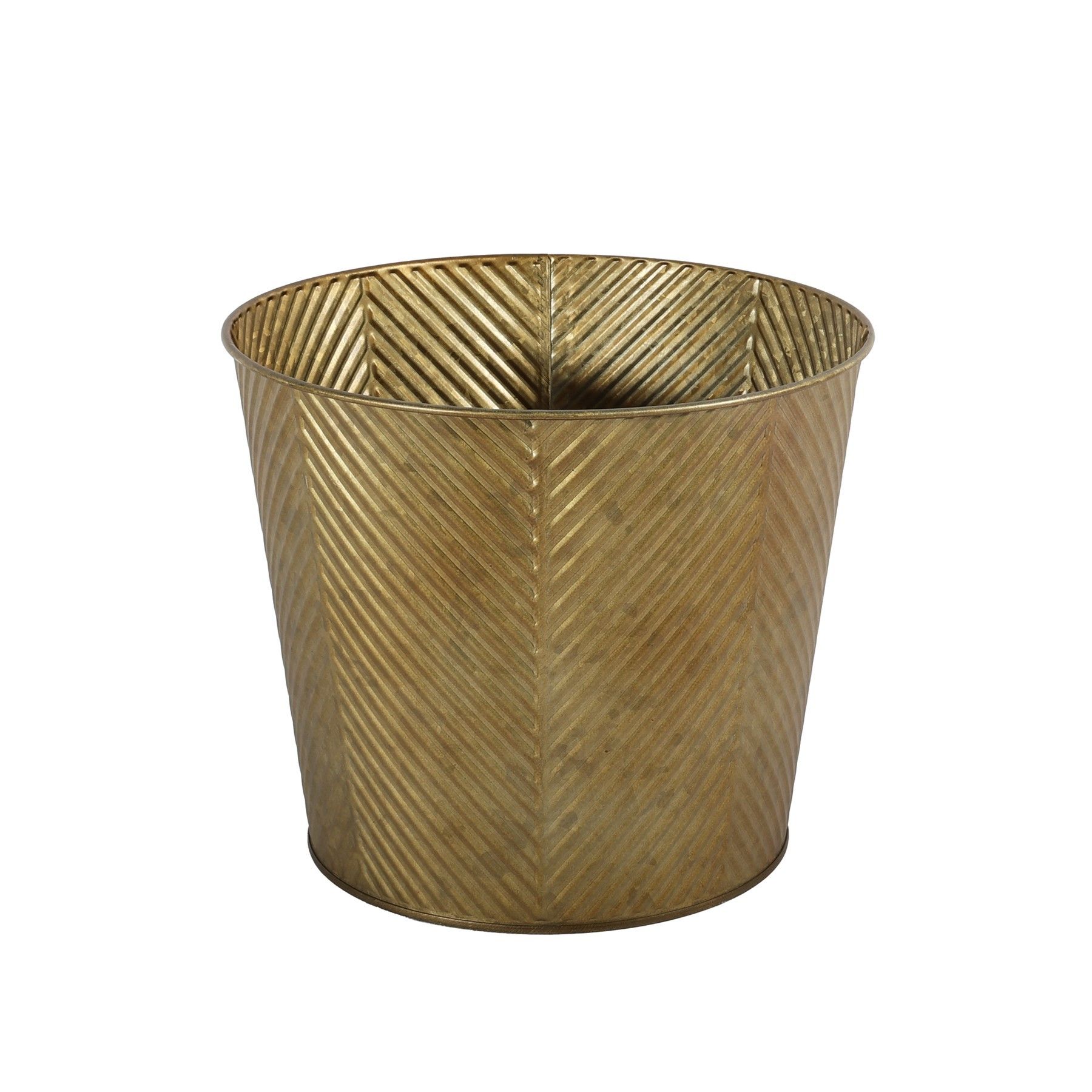 19cm Antique Wash Lined Heather Zinc