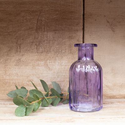 Bottle Glass Vase  Flora  Purple (10.5cm)