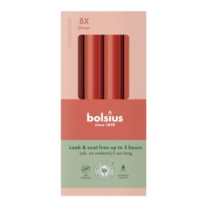 Bolsius Essentials Dinner Candles - 170 x 20mm -Box 8 - Delicate Red