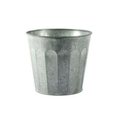 White Wash Embossed Zinc Tin - �20.3 x H18.5cm 