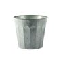 White Wash Embossed Zinc Tin - 20.3 x H18.5cm 