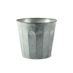 White Wash Embossed Zinc Tin - 20.3 x H18.5cm 