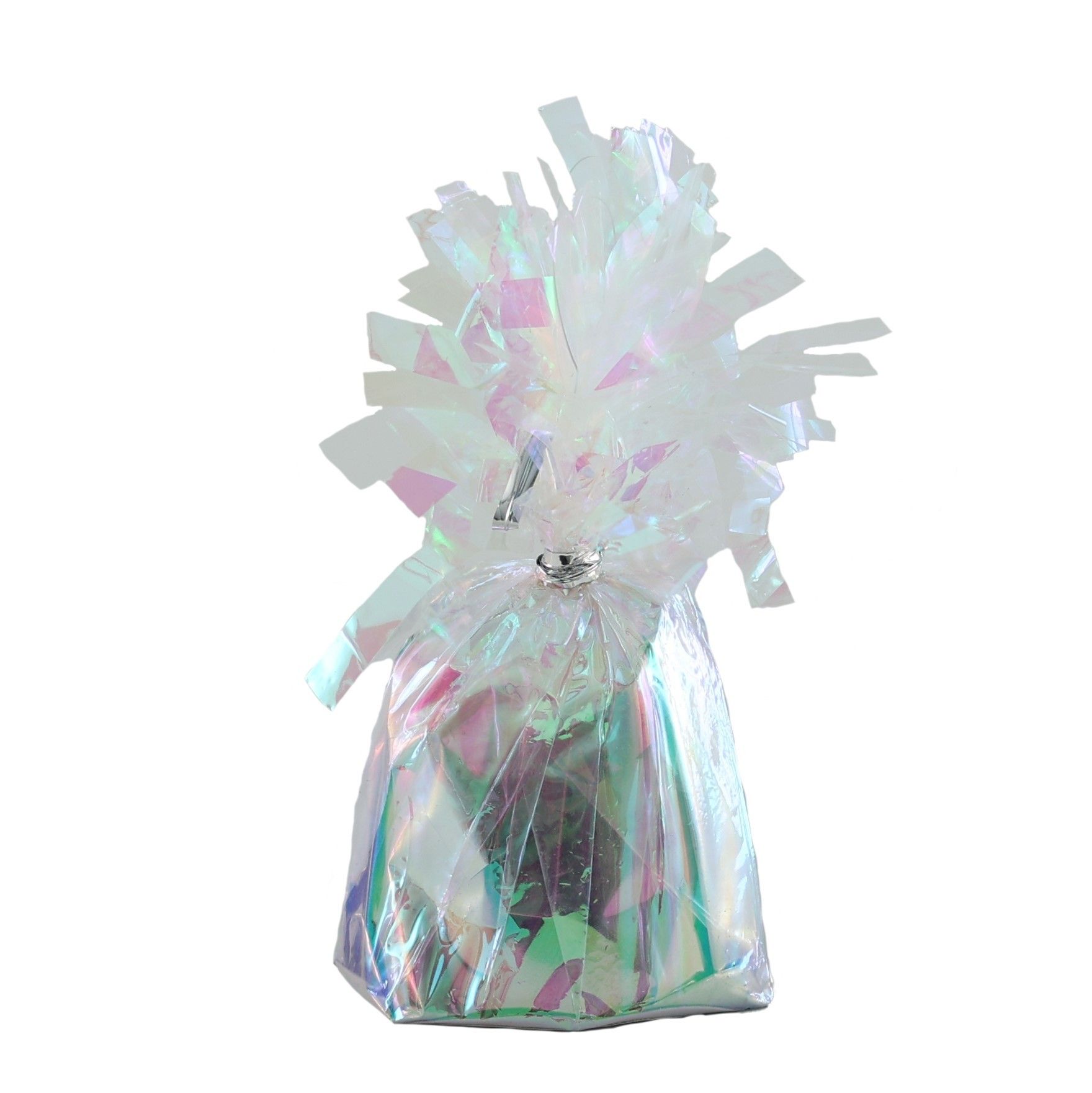 Iridescent Foil Balloon Weight with Tag