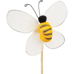Bee White 7cm on 50cm Stick