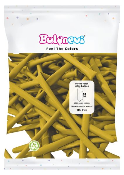 Balonevi Mustard Modelling Balloon 260 - 100pcs