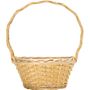Sun Bleached Wicker Basket Round (19cm Dia) - 1