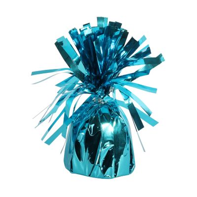 Turquoise Foil Balloon Weight with Tag