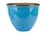 CERAMIC LOOK PLANTER LIGHT BLUE 40CM