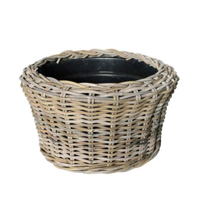 Drypot Rattan Basket - Grey - Dia 54cm x H34cm                                  