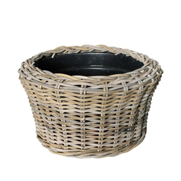 Drypot Rattan Basket - Grey - Dia 54cm x H34cm                                  