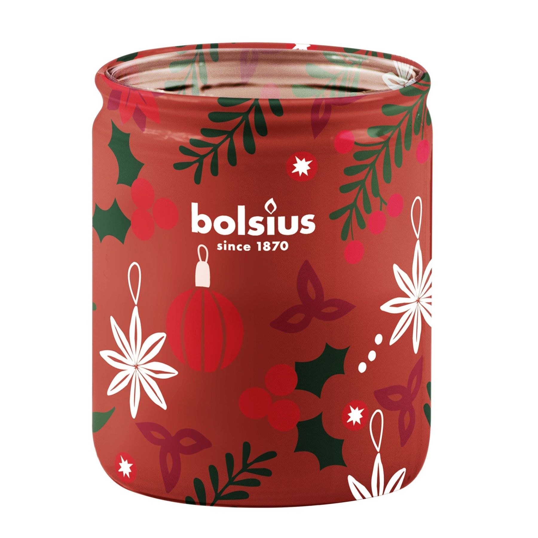Bolsius True Glow Merry Moments  Fragrance Sleeved Glass - 82 x 68mm