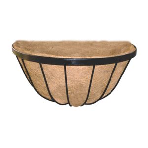35cm Wrought Iron Wall Basket with Coco Liner