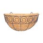 30cm Scroll Design Wall Basket with Coco Liner