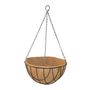 30cm Round Wire Hanging Basket with Coco Liner & Chain