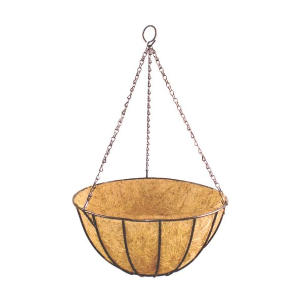 35cm Classic Hanging Basket with Coco Liner & Chain
