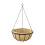 16" Round Georgian Hanging Basket with Coco Liner & Chain 