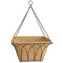 40cm Square Lotus Hanging Basket with Coco Liner