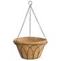 30cm Gothic Round Hanging Basket with Coco Liner & Chain