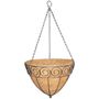 35cm Scroll Design Cone Hanging Basket with Coco Liner and Chain