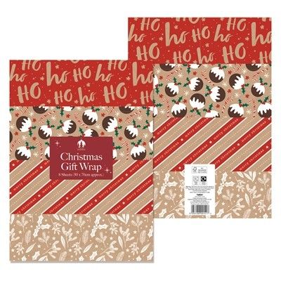 Kraft Flat wrap 8 Sheets 