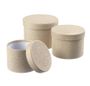 Round Symphony Textured Hat Boxes - Set of 3