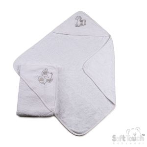White hooded towel
