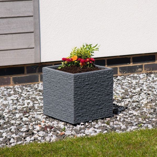 Ash Slate Planter Square 32cm x 32cm